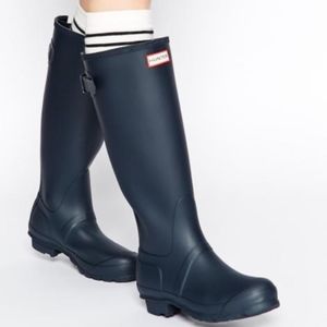 Hunter Original Tall Matte Navy Boots